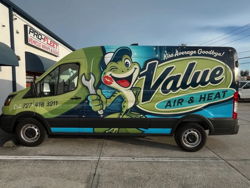 Value Air & Heat commercial van wrap